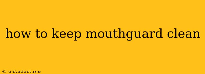 how to keep mouthguard clean
