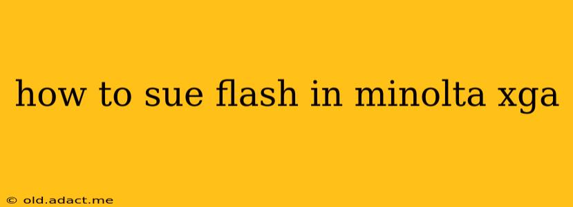 how to sue flash in minolta xga