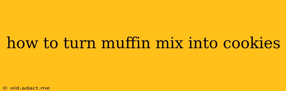 how to turn muffin mix into cookies
