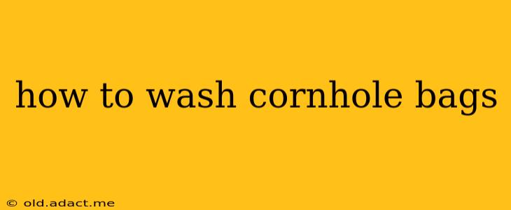 how to wash cornhole bags