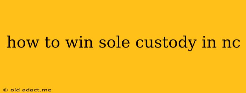 how to win sole custody in nc