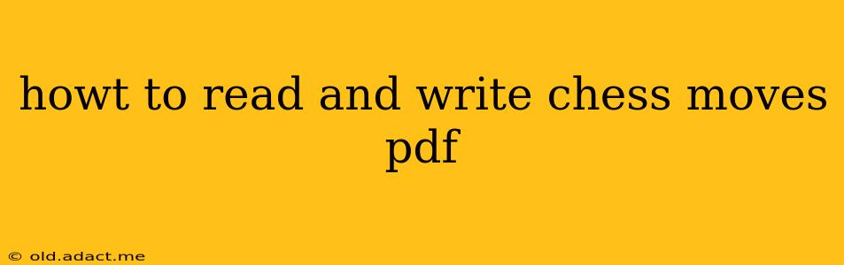 howt to read and write chess moves pdf