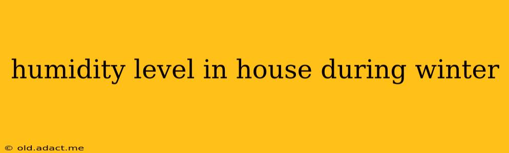 humidity level in house during winter