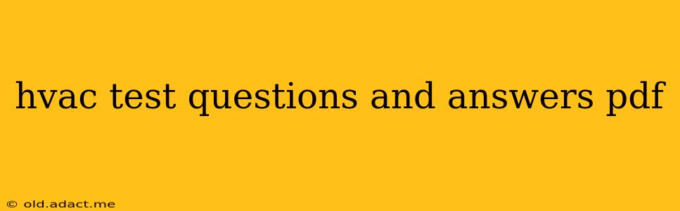 hvac test questions and answers pdf