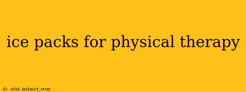 ice packs for physical therapy