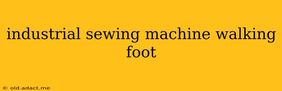 industrial sewing machine walking foot