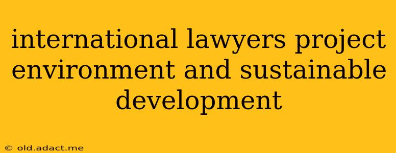 international lawyers project environment and sustainable development