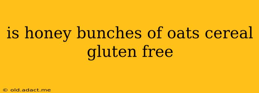is honey bunches of oats cereal gluten free