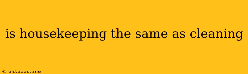is housekeeping the same as cleaning