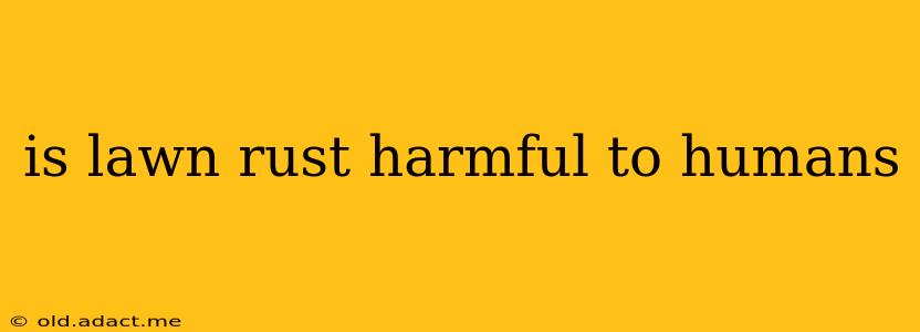 is lawn rust harmful to humans