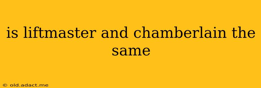 is liftmaster and chamberlain the same