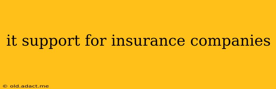 it support for insurance companies