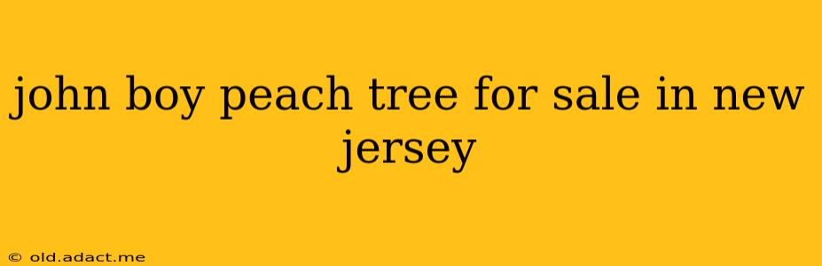 john boy peach tree for sale in new jersey