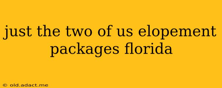 just the two of us elopement packages florida