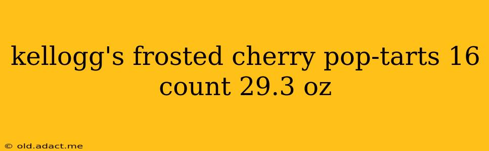 kellogg's frosted cherry pop-tarts 16 count 29.3 oz