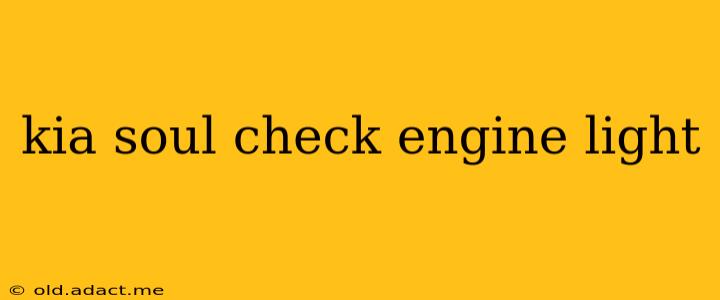 kia soul check engine light