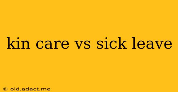 kin care vs sick leave