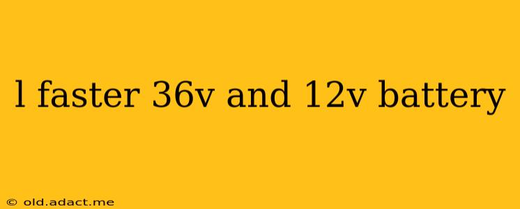 l faster 36v and 12v battery