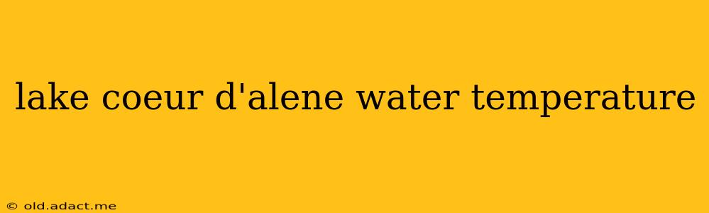 lake coeur d'alene water temperature