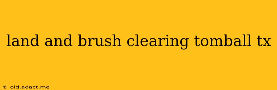 land and brush clearing tomball tx
