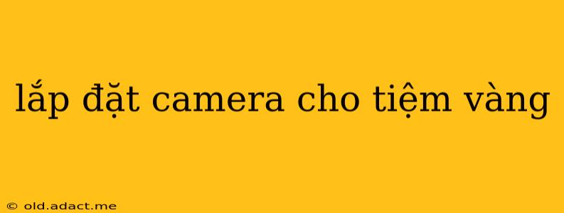 lắp đặt camera cho tiệm vàng