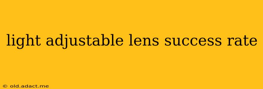 light adjustable lens success rate