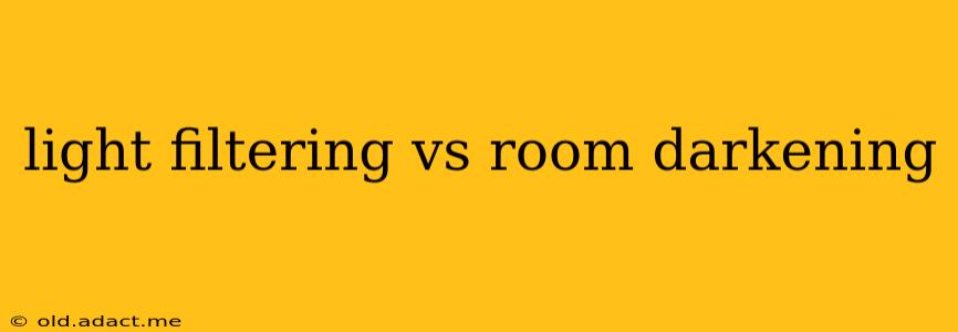 light filtering vs room darkening