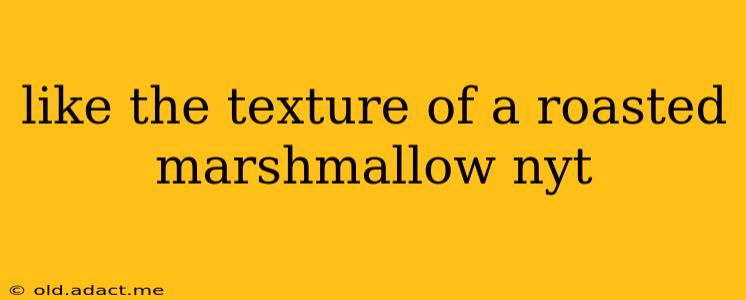 like the texture of a roasted marshmallow nyt