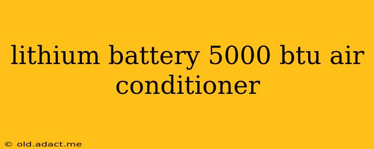 lithium battery 5000 btu air conditioner
