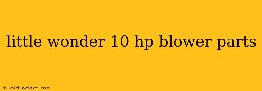 little wonder 10 hp blower parts