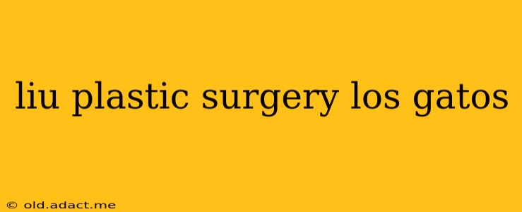 liu plastic surgery los gatos