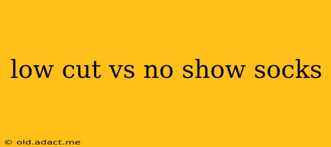 low cut vs no show socks