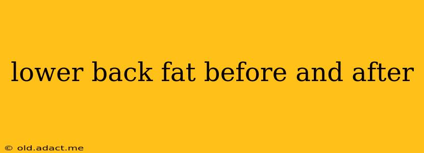 lower back fat before and after