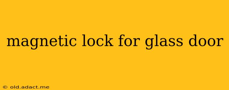 magnetic lock for glass door