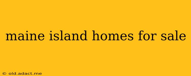 maine island homes for sale