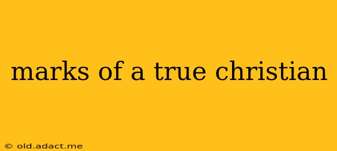marks of a true christian