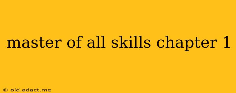 master of all skills chapter 1