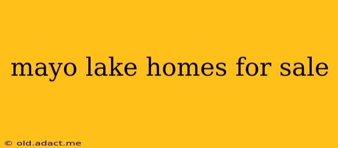 mayo lake homes for sale