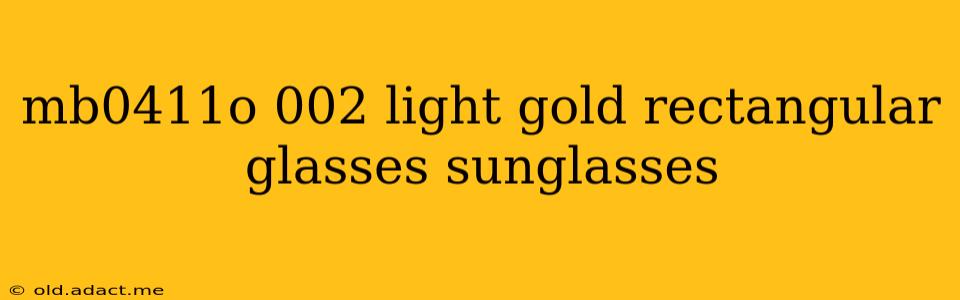 mb0411o 002 light gold rectangular glasses sunglasses