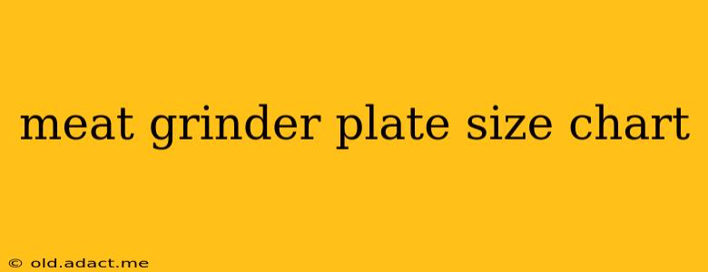 meat grinder plate size chart