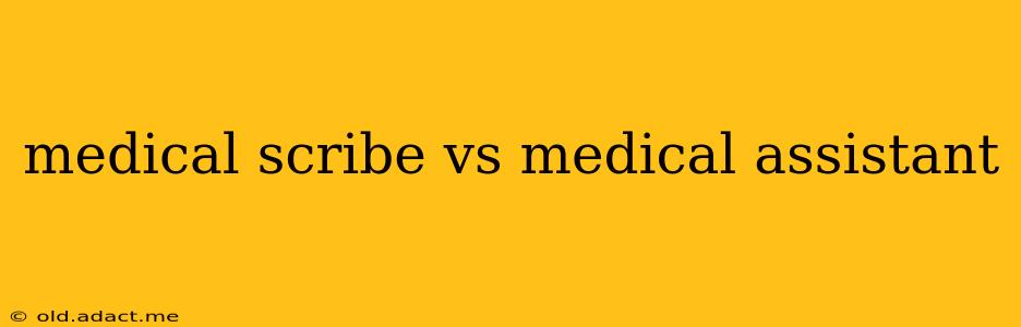 medical scribe vs medical assistant