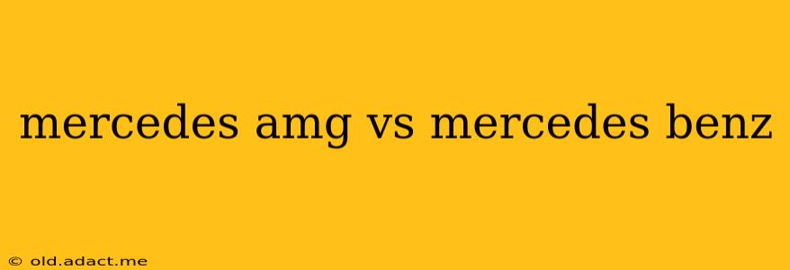 mercedes amg vs mercedes benz