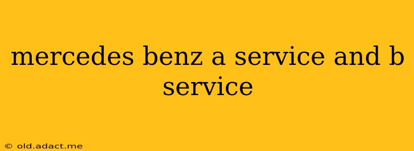 mercedes benz a service and b service