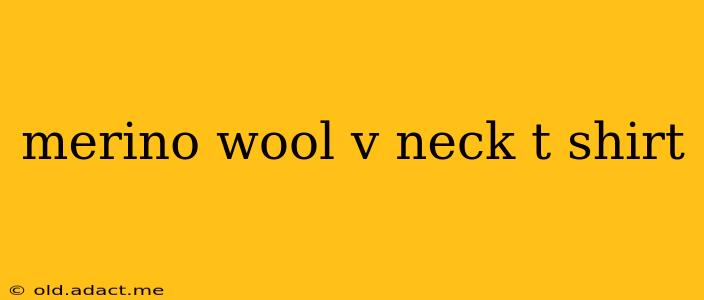 merino wool v neck t shirt