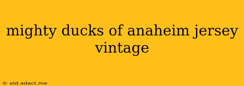 mighty ducks of anaheim jersey vintage