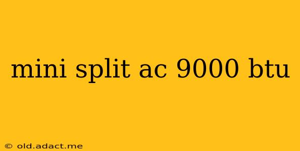 mini split ac 9000 btu