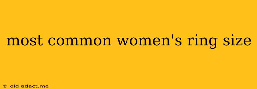 most common women's ring size