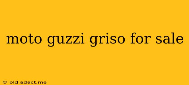 moto guzzi griso for sale