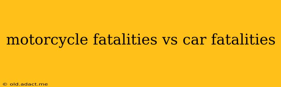 motorcycle fatalities vs car fatalities