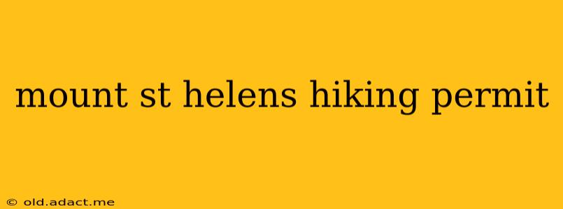 mount st helens hiking permit
